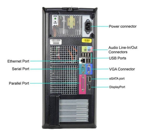 Desktop Dell 780 Mt Core 2 Duo 7500 Hd 250gb 4gb Ram Win10