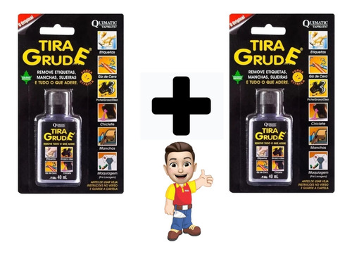 Removedor Tira Grude 240ml Quimatic Kit C/ 2pc