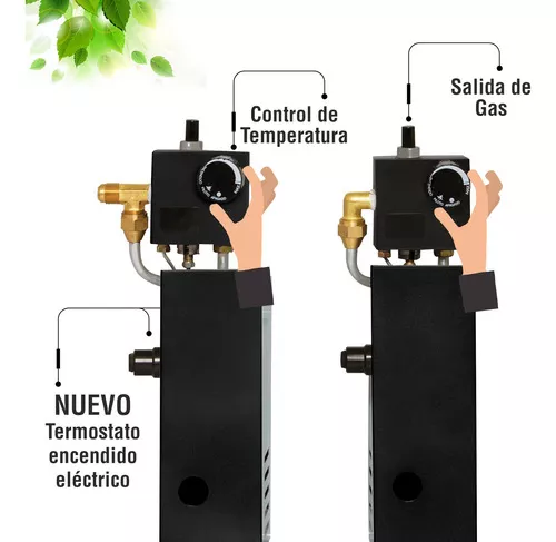 Boiler De Paso Calentador Agua Gas Natural 1 Servicios 6 L Color Blanco  Tipo de gas GN
