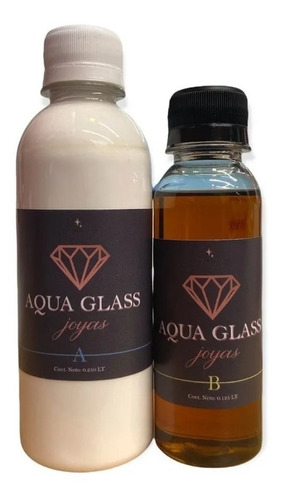 Resina Epoxi Aqua Glass Color X 375 Ml Blanco Doctor Glitter