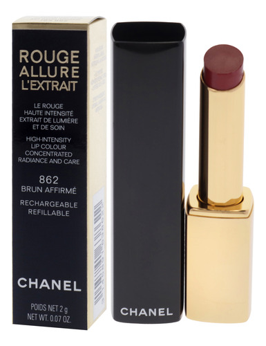 Lápiz Labial Chanel Rouge 862 Brun Affirme, Recargable, 2 Ml