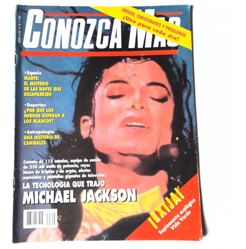Revista    Michael Jackson  Conozca Más   Noviembre 1993