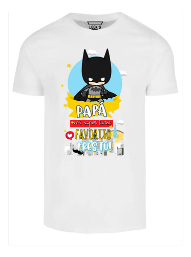 Playera Día De Padre Batman Mi Super Héroe Favorito.
