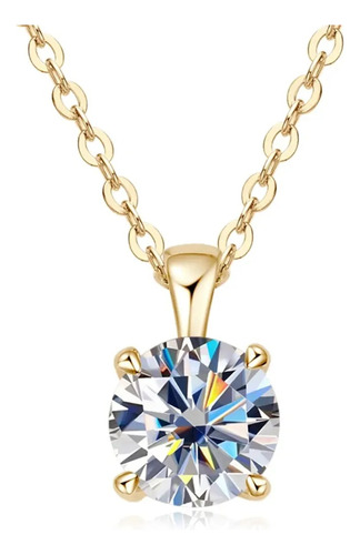 Cordão De Ouro 18k 750 45cm Moissanite 4mm Com Certificado