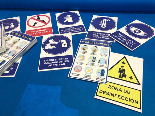 Pack 10 - Carteles Prevención Higiene - Distanciamiento 