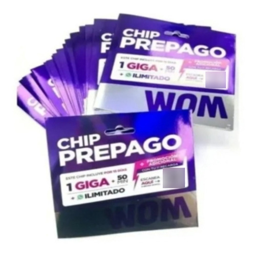 Chip X 5 Unidades Wom Prepago