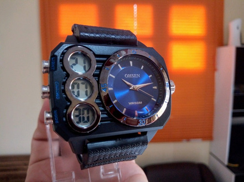 Relógio Shock Digital Led Analogico Ohsen Feminino Masculino
