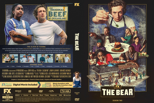 The Bear 2022/2023 Temp. 1 Y 2 En Dvd. 5 Discos. Ing Esp Lat