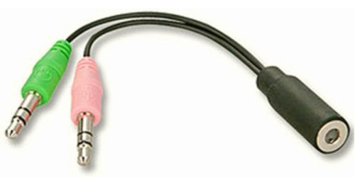 Lindy Audífonos Y Cable Adaptador Auricular Micrófono A Pc