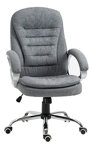 Silla De Oficina  Con Respaldo Alto - Gris.