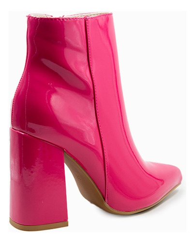 Botin De Mujer Charol Plataforma Colores Botines