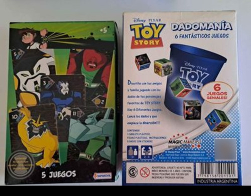 4 Juegos Mesa Toy Story Ben 10 2 Pop It Unicornio Among Us