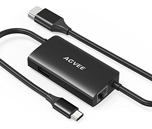 Agvee Actualizó Usb-c A La Red Lan Ethernet Gigabit Rj45 Mu
