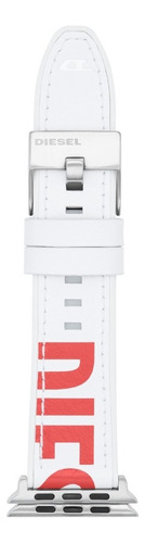 Extensible Diesel De Piel Para Apple Watch 42/44mm Color Blanco