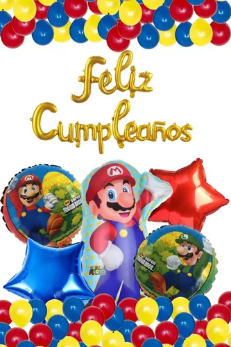 Banner de Cumpleaños Super Mario Bros!! - Adquierelo en Globos Yuli