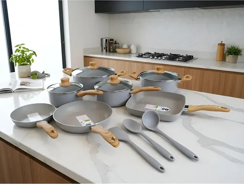 Jogo De Panelas Easy Gris Indução + Utensílios 10 Pçs Brinox Cinza