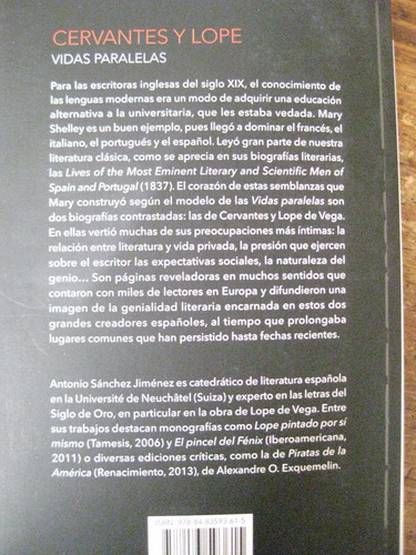 Imagen 2 de 8 de Cervantes Y Lope Vidas Paralelas Mary Shelley