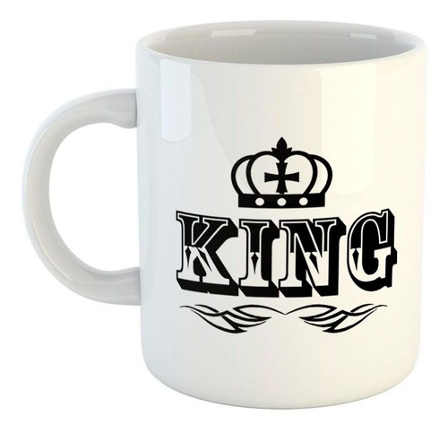 Taza De Ceramica King Queen Rey Reina Corona M2