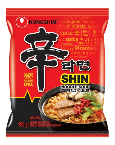 Imagen 1 de 4 de Noodles Fideos Coreanos Picantes Shin Ramyun Nongshim