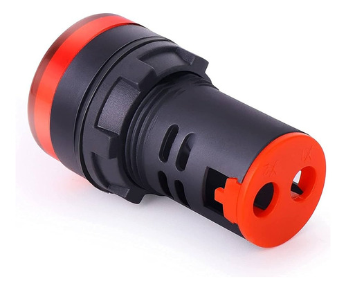 Alarme Luminoso Com Led 22mm 12v Modelo Ad16-22ds Vermelho