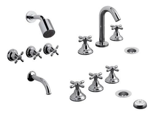 Griferia Fv Ba o Combo Newport Plus Lavatorio Bidet Ba era