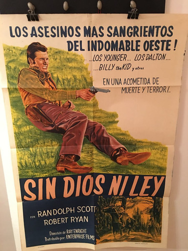 Afiche De Cine Original - Sin Dios No Hay Ley