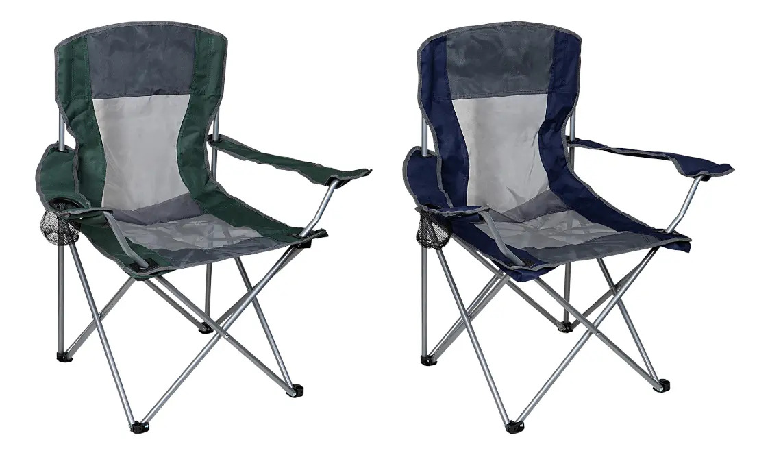 Combo X2 Sillas Camping Plegables Waterdog Sillón Director Verde/azul