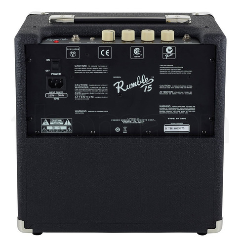 Amplificador Fender Rumble Series 15 Transistor para bajo de 15W color negro/plata 220V