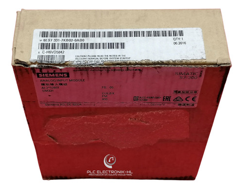Tarjeta Analógica 6es7331-7kb02-0ab0 Para Plc' Siemens Sm331