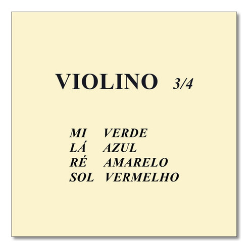 Jogo De Cordas Para Violino Mauro Calixto 3/4 Mcvi (padrão)