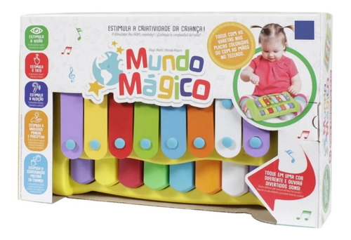 Imagen 2 de 6 de Piano Xilofon Do Re Mi Colorido Xplast Lionels Mundo Manias