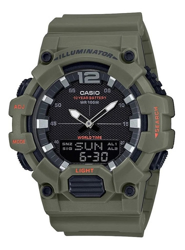 Reloj Casio Hdc-700-3a3 Para Caballero- Deportivo Verde