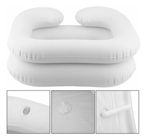 Ducha Portátil Lavacabezas (60x53x25 Cm) | Lavabo Cabello Color Blanco