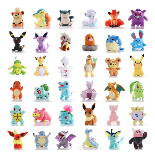 Kit 3 Peluches Pokémon 25 Cm Importado 