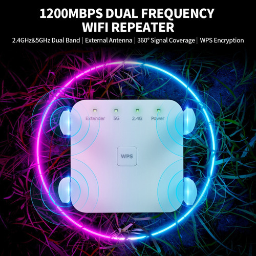 Extensor De Doble Frecuencia Wifi 2.4 G 5g Repetidor Wifi 12