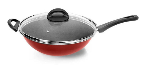 Wok Nigro Criativa 28cm 4,5l C/ Tampa De Vidro