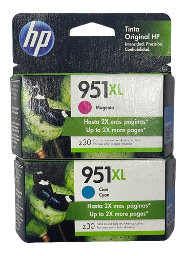 Cartuchos Kit X2 Hp 951xl Magenta+cian Originales