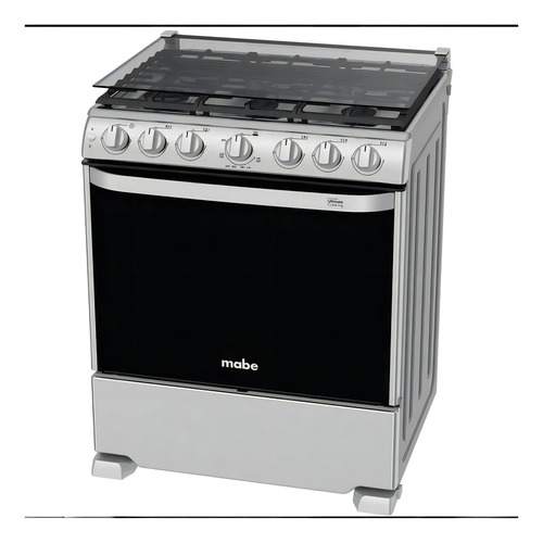 Estufa Piso Mabe 30 Inoxidable 6 Parrillas Dem7672cfix1 Color Plata/Negro Tipo de conexión Gas envasado