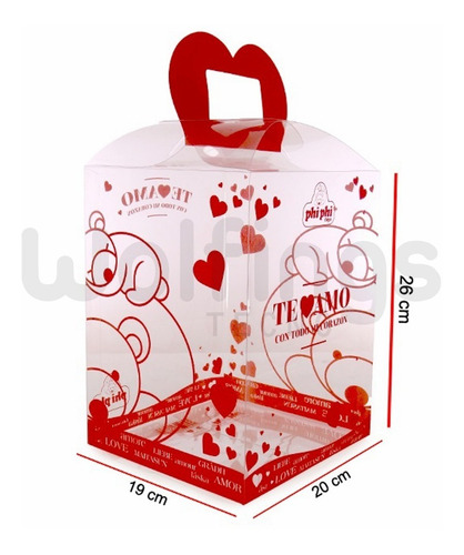 Imagen 1 de 4 de Caja De Plastico Para Regalos Packaging Transparente Grande