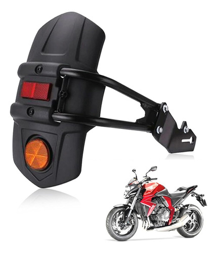 Salpicadera Moto Universal Trasera Con Reflector Guardabarro