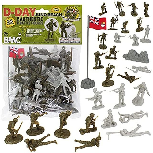 Bmc Ww2 D-day Juno Beach Plastic Army Men - 35 Piezas Canad
