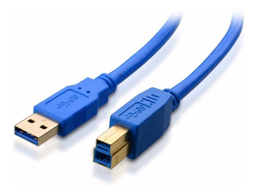 Imagen 1 de 2 de Cable Usb 3.0 Am Bm Impresora 1.5 Metros Epson Hp Ade Ramos