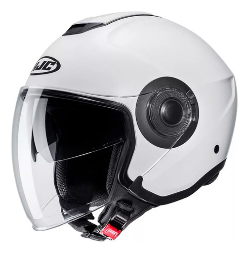 Casco Abierto Moto Hjc Semi Jet I40 Blanco Um