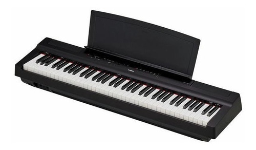 Piano Teclado Yamaha P121 Sensitivo 73 Teclas Pesadas Color Negro