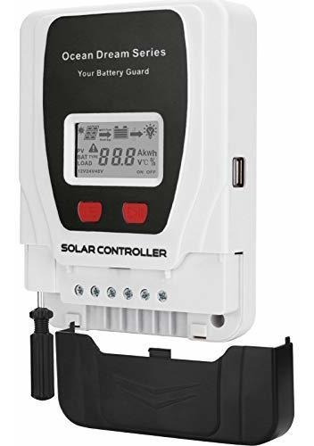 Hugoome Pwm Solar Charge Controller 30a, Compatible With Li 