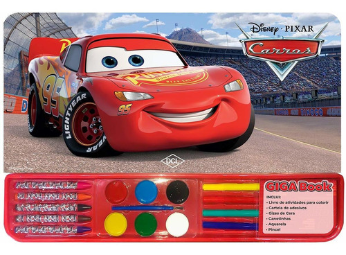 Livro Giga Books Disney - Carros 3 Com Giz, Aquarela E Canet