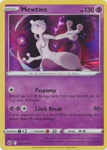 Mewtwo 059/159 Holo Raro Pokemon Tcg