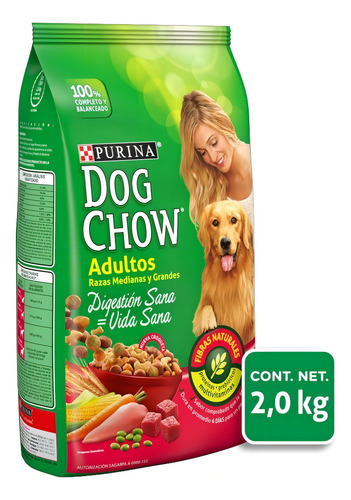 Dog Chow Digestión Sana 2kg Para Perros Medianos Y Grandes