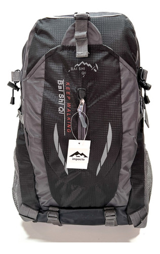 Mochila deportiva Impacto MOCH11 color negro diseño lisa 40L