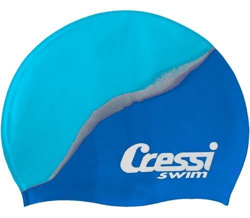 Gorro Cressi Kids Cap Multicolor Infantil Para Natación Color Azul